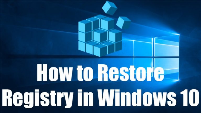 registry reset windows 10