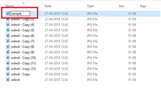 batch file rename files in a different folder