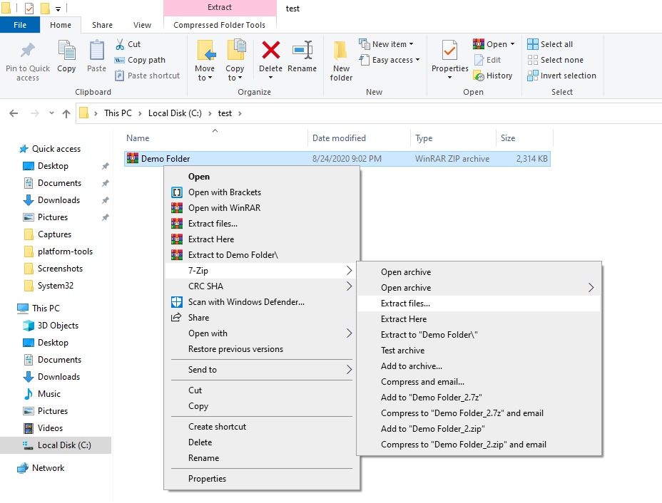 extract software for windows 10